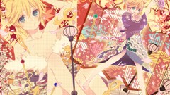 Blondes green eyes short hair vocaloid kagamine len anime boys 