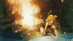 Blondes hatsune miku vocaloid kagamine rin hair ribbons aqua 