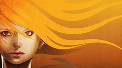 Blondes ipad artwork hair in face