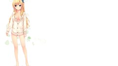 Blondes long hair anime girls blue eyes boku wa tomodachi ga 