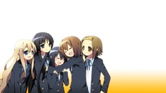 Blondes long hair anime girls blue eyes brown eyes brunettes 