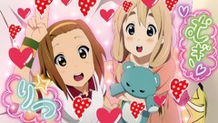 Blondes long hair anime girls blue eyes brown eyes brunettes 