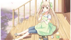 Blondes long hair anime girls brown eyes twintails Hinata 