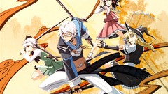 Blondes long hair anime girls short hair konpaku youmu hakurei 