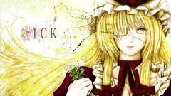 Blondes long hair anime girls touhou yakumo yukari video games