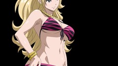 Blondes long hair blue eyes fairy tail cleavage bikini hentai