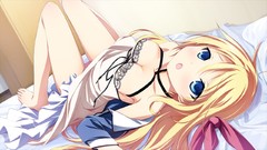 Blondes long hair bra game cg underwear panties Material Brave 