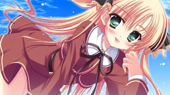 Blondes long hair green