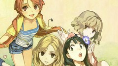 Blondes long hair green eyes brown eyes school uniforms short 