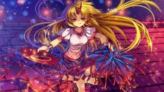 Blondes long hair touhou capura lin demons video games sakazuki 