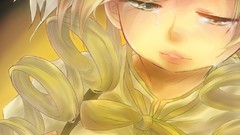 Blondes mahou shoujo madoka magica tomoe mami curly hair golden 