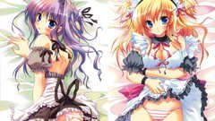 Blondes maids izumi tsubasu ecchi cleavage panties