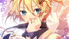 Blondes male blue eyes short hair vocaloid kagamine len anime 
