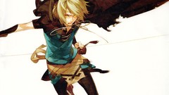 Blondes male yellow eyes nekomimi animal ears anime boys capes