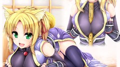 Blondes nekomimi animal ears