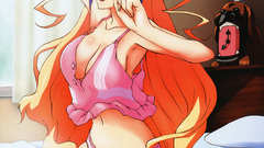 Blondes open mouth anime