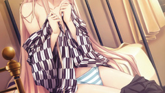 Blondes panties beds red