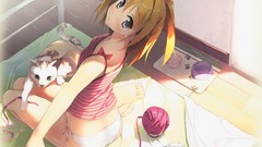 Blondes panties cats anime