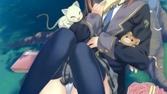 Blondes panties cats food