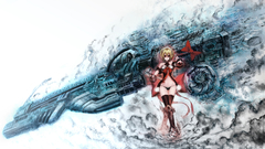 Blondes panties futuristic weapons