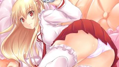 Blondes panties school uniforms