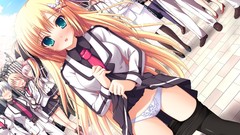 Blondes panties tie skirts