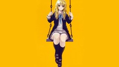 Blondes panties yellow schoolgirls