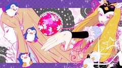Blondes Penguins Anime pink