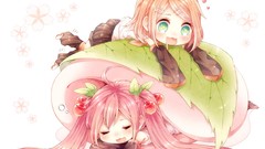 Blondes pink hair anime girls short hair vocaloid kagamine rin 