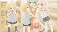 Blondes pink hair long hair anime girls green eyes short hair 