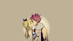 Blondes scarfs kissing pink hair long hair closed eyes short 