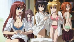 Blondes skirts anime girls bamboo blade kawazoe tamaki panties 