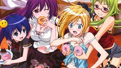 Blondes skirts blue hair