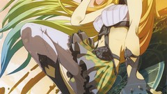 Blondes skirts blush long hair anime girls green eyes pixiv 