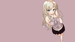 Blondes skirts long hair