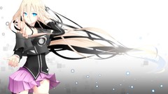 Blondes skirts long hair anime girls blue eyes vocaloid ia