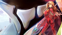 Blondes spears anime girls blue eyes asuka langley soryu neon 