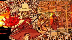 Blondes sunset touhou orange