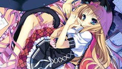 Blondes tails clouds blue