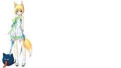 Blondes tails dress blue