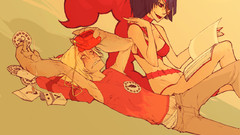 Blondes tails pants bikini