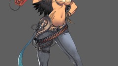 Blondes tattoos anime girls green eyes short hair hyung tae kim 