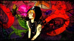 Blondes tattoos green eyes anime boys