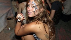 Blondes tattoos woman smoke