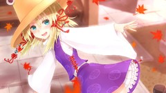 Blondes touhou autumn leaves