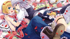 Blondes touhou maids blue