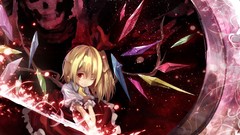 Blondes touhou scythe red