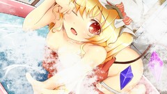 Blondes touhou wings bathing