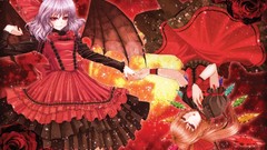 Blondes touhou wings red