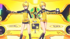 Blondes twins anime girls blue eyes short hair vocaloid 